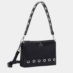 Bolso bandolera tres compartimentos negro - Thumbnail Image 2