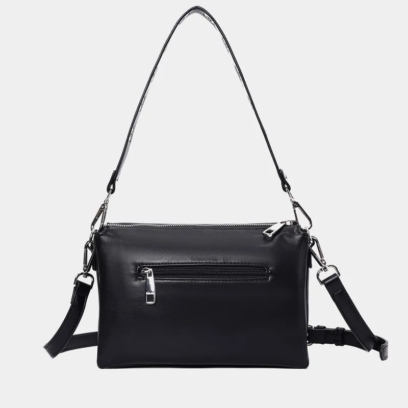Bolso bandolera tres compartimentos negro - Imagen 5