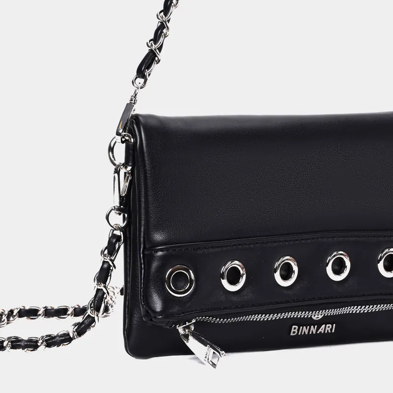 Bolso bandolera solapa Huelva negro