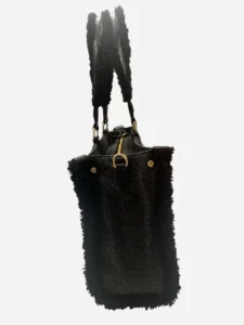 bolso shopper V&L Aura negro perfil abierto