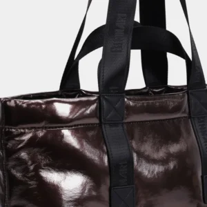Bolso de hombro con asas de mano café