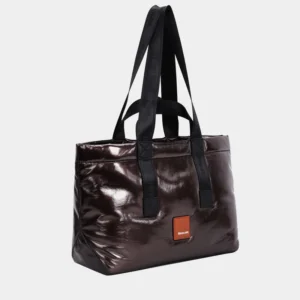 Bolso de hombro con asas de mano café