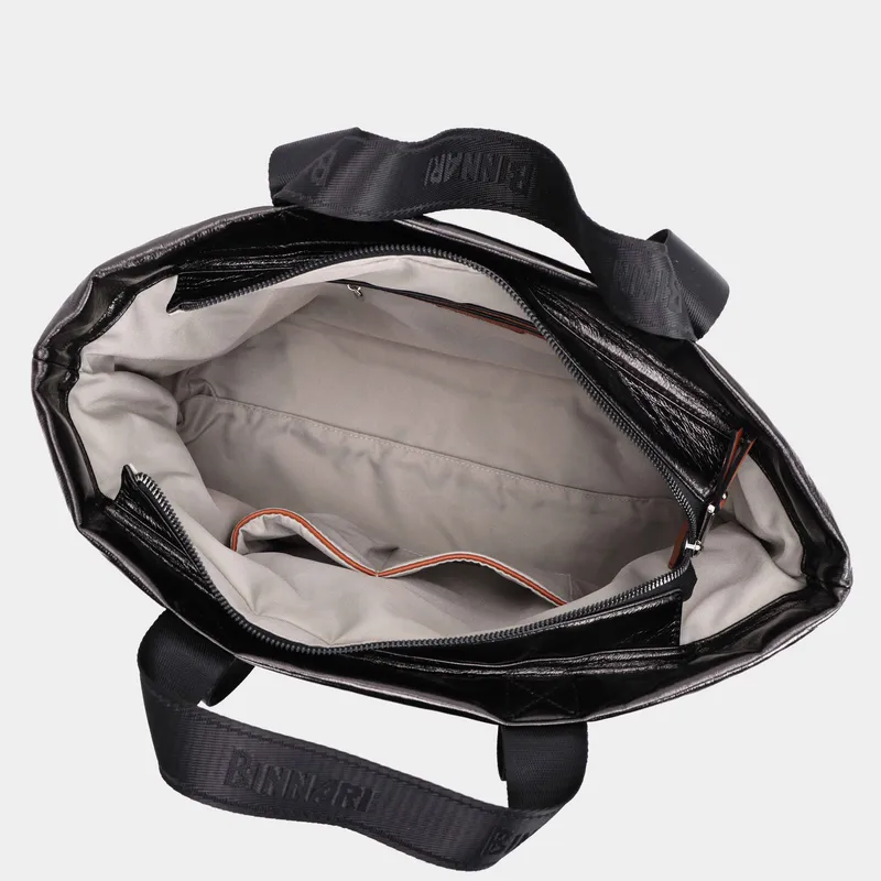 Bolso de hombro con asas de mano negro