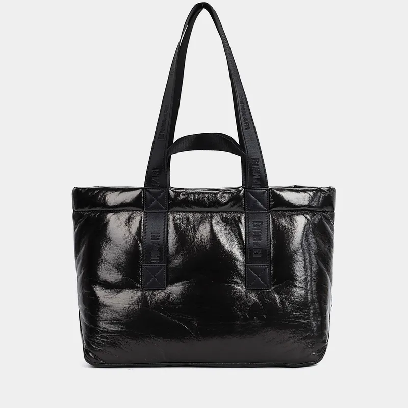 Bolso de hombro con asas de mano negro