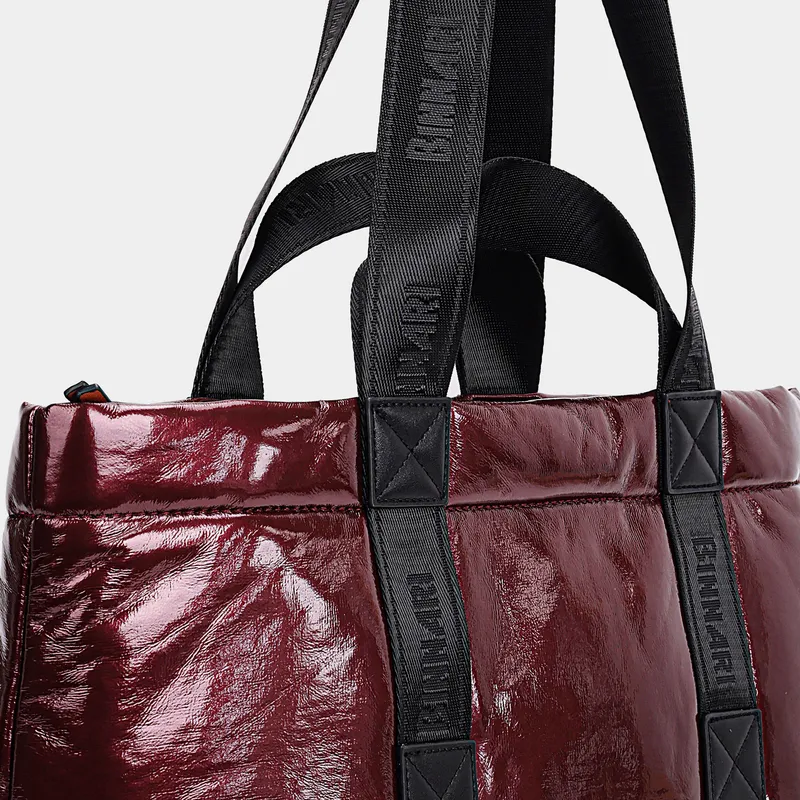 Bolso de hombro con asas de mano vino