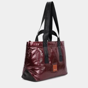 Bolso de hombro con asas de mano vino