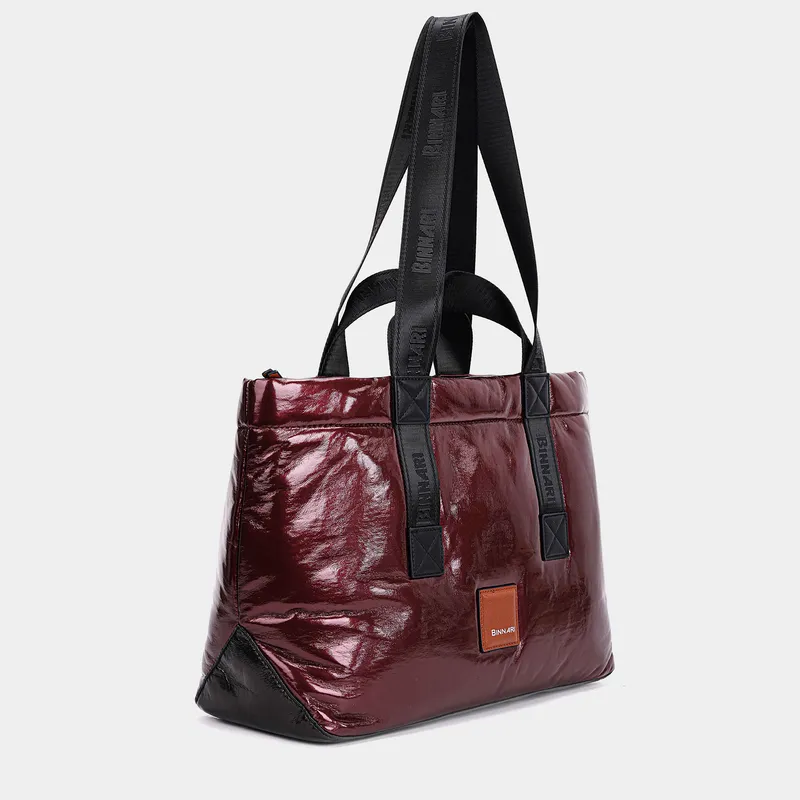 Bolso de hombro con asas de mano vino