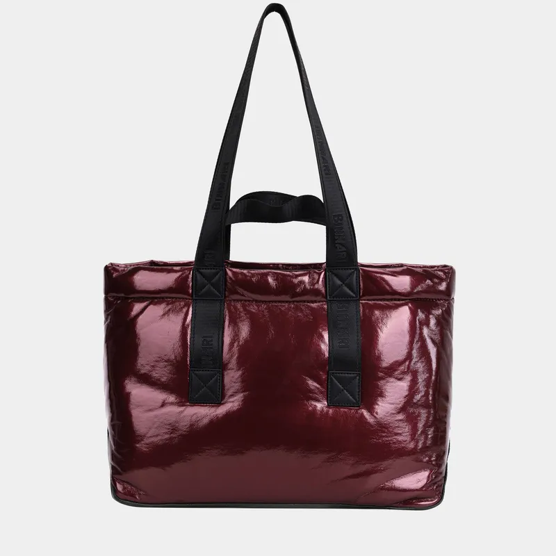 Bolso de hombro con asas de mano vino