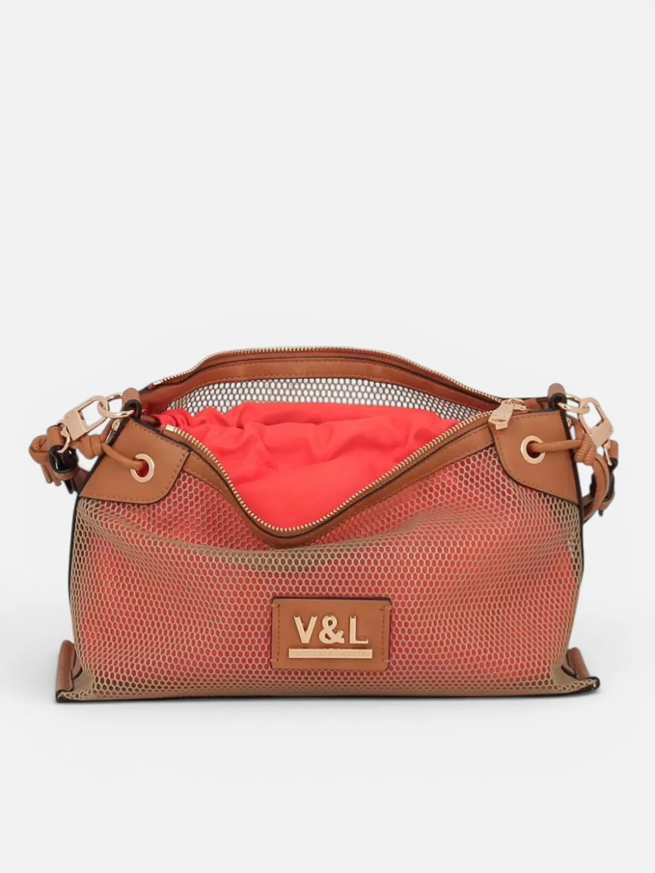Bolso de hombro rejilla con bandolera V&L Cairo