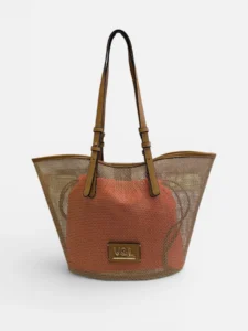 bolsos-victorio-lucchino-cairo-vl654-camel-frontal Shopper con rejilla Victorio & Lucchino Cairo