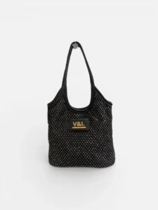 Bolso de fiesta negro con cadena Victorio & Lucchino Oslo