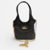 Bolso de fiesta negro con cadena Victorio & Lucchino Oslo