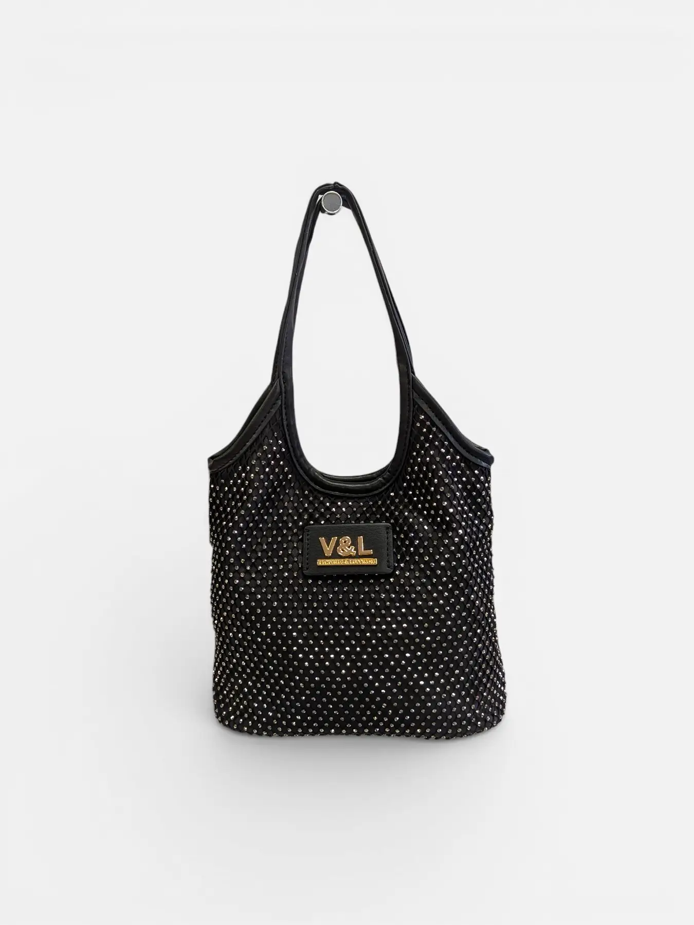Bolso de fiesta negro con cadena Victorio & Lucchino Oslo