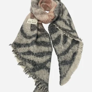 Bufanda gris/rosa