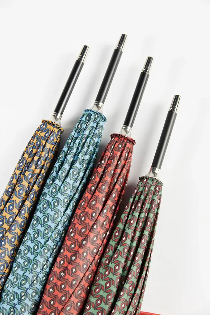 Paraguas largo automático geométrico