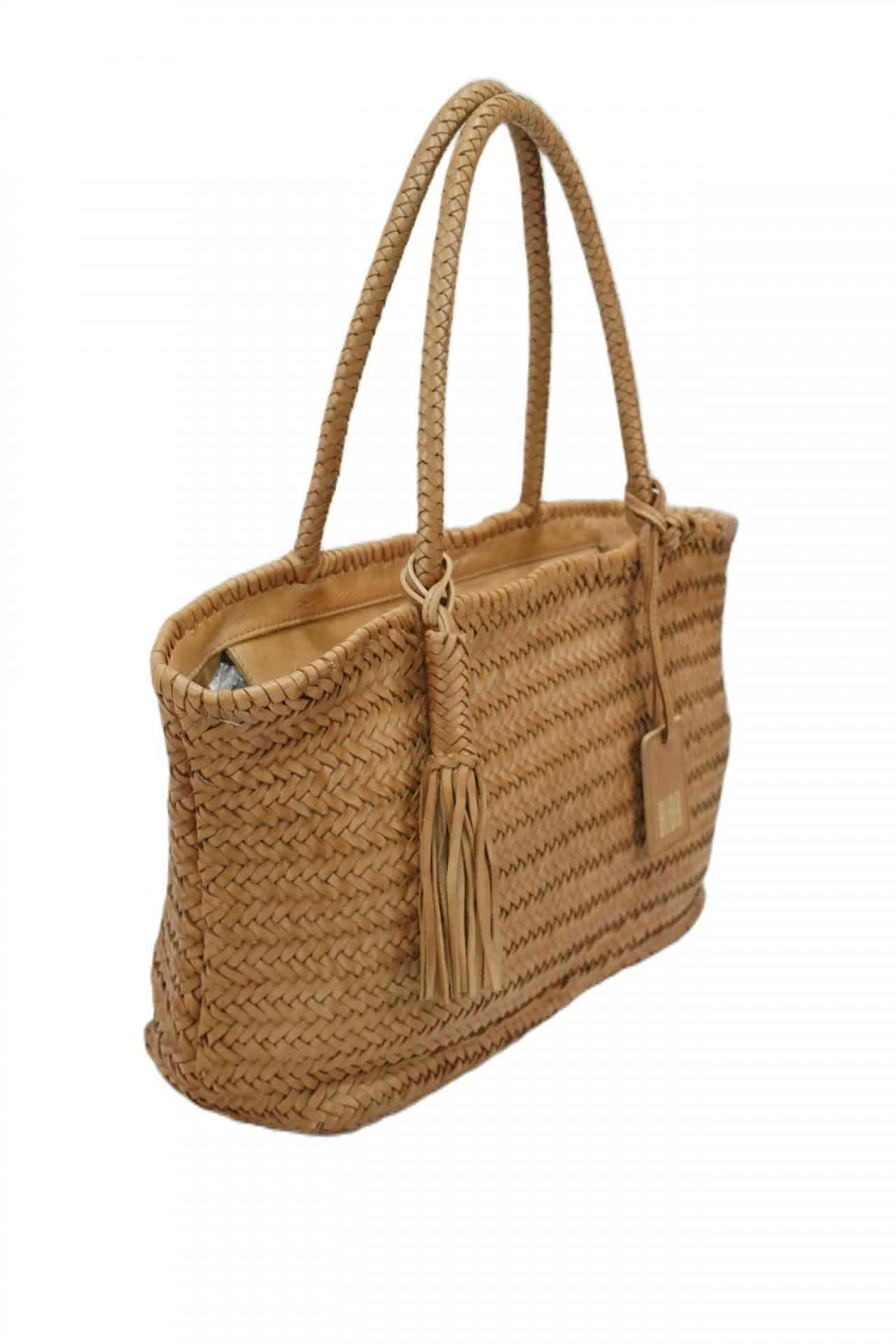 Shopper de Piel Biba Perkins perfil izquierdo