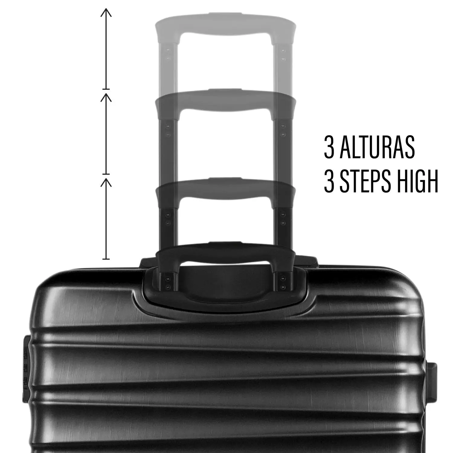 Maleta Mediana Rígida Oporto 67L negro