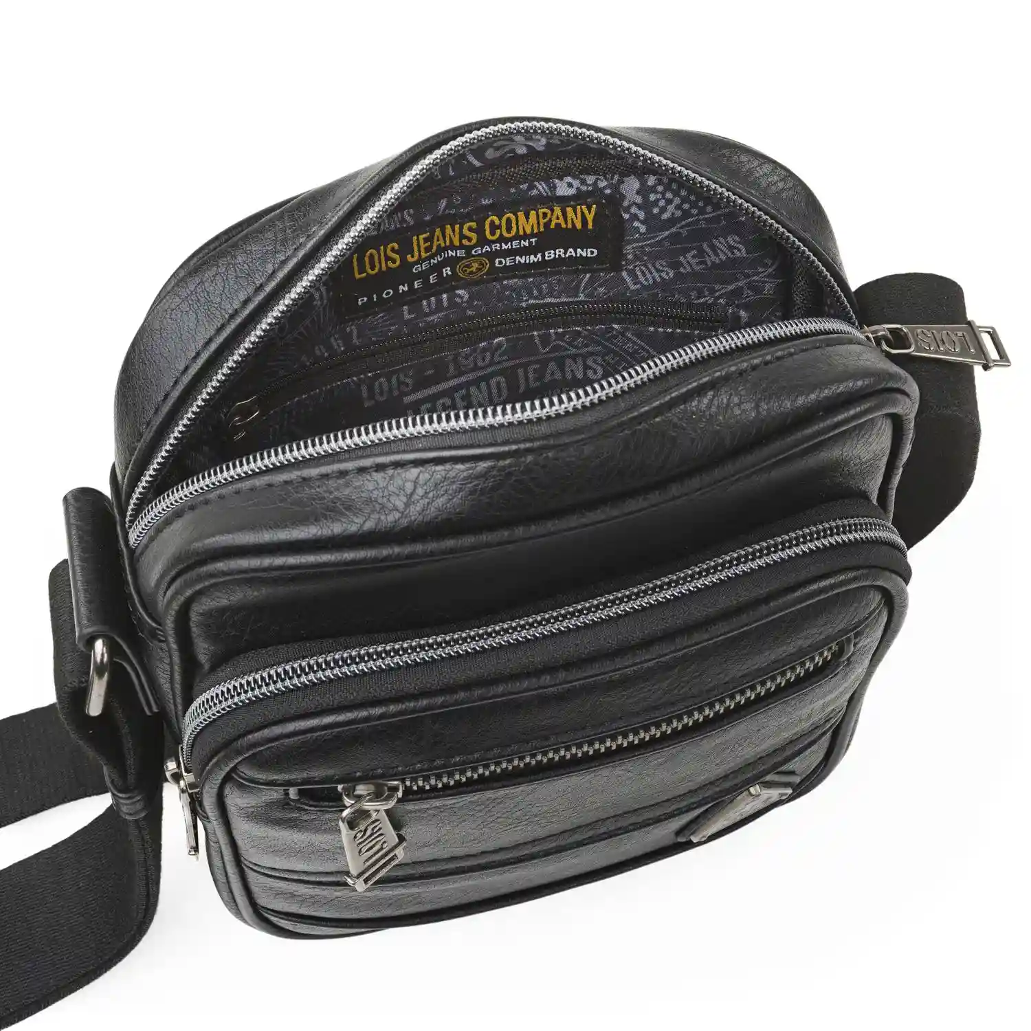 Bandolera doble delantero Lois Haltom en polipiel
