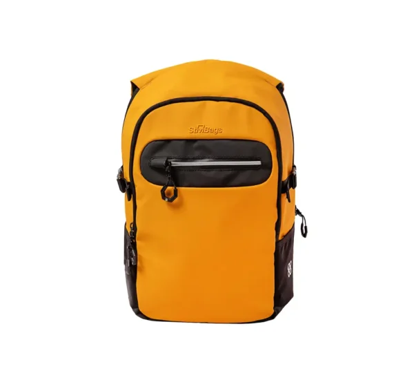 mochila adventure eco amarillo frontal