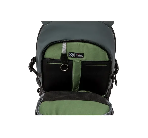 mochila adventure eco antracita abierta