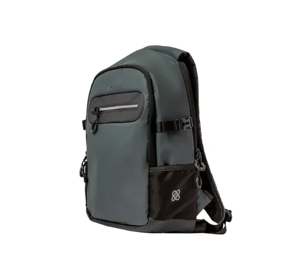 mochila adventure eco antracita inclinada