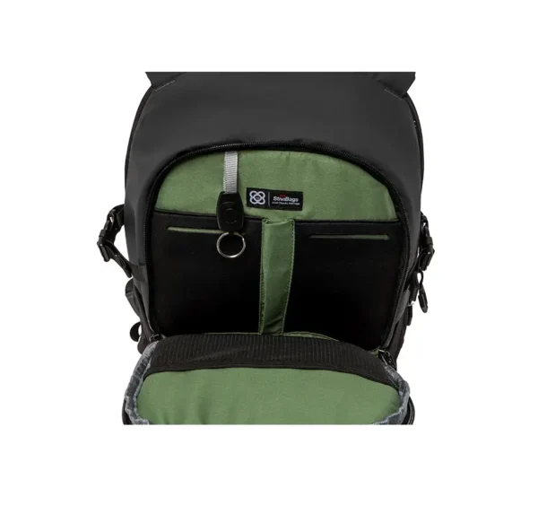 mochila adventure eco negro abierta