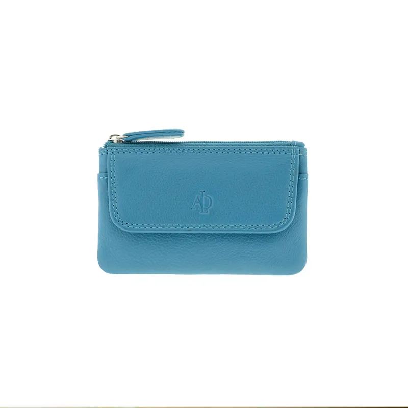 Monedero de piel con solapa