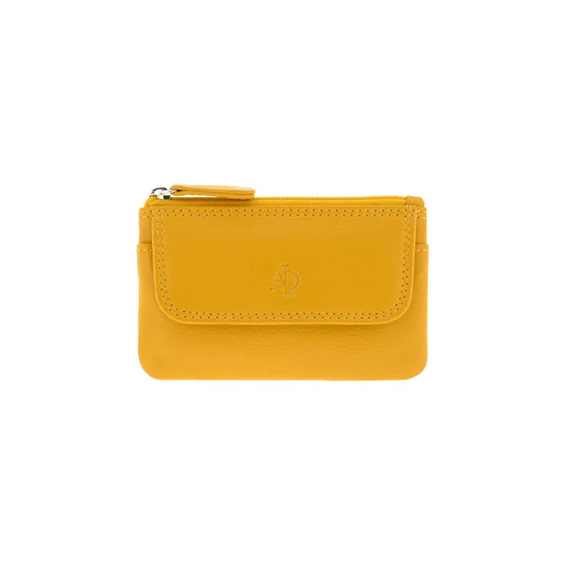 Monedero de piel con solapa