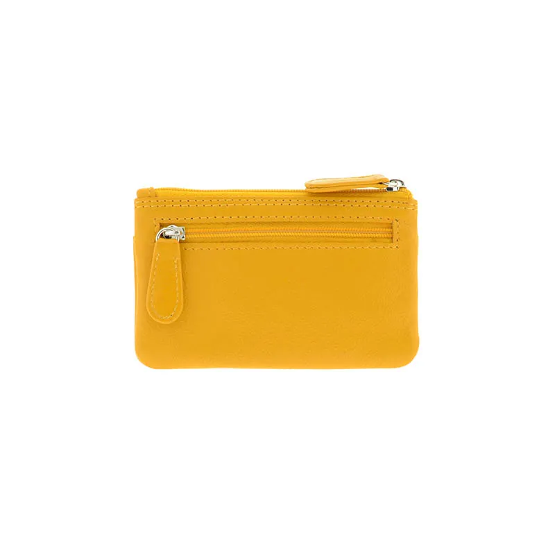 Monedero de piel con solapa