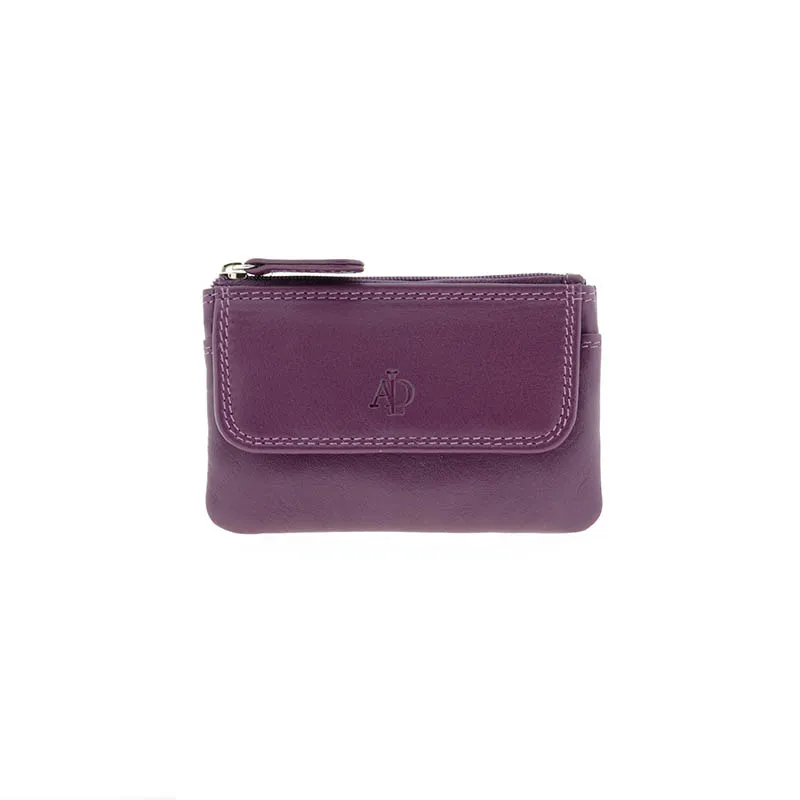 Monedero de piel con solapa