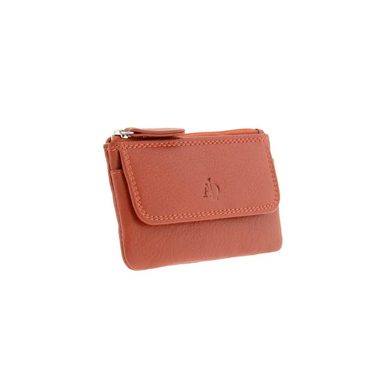 Monedero de piel con solapa