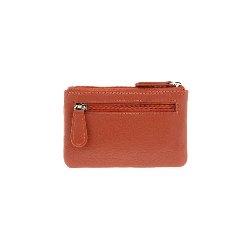 Monedero de piel con solapa