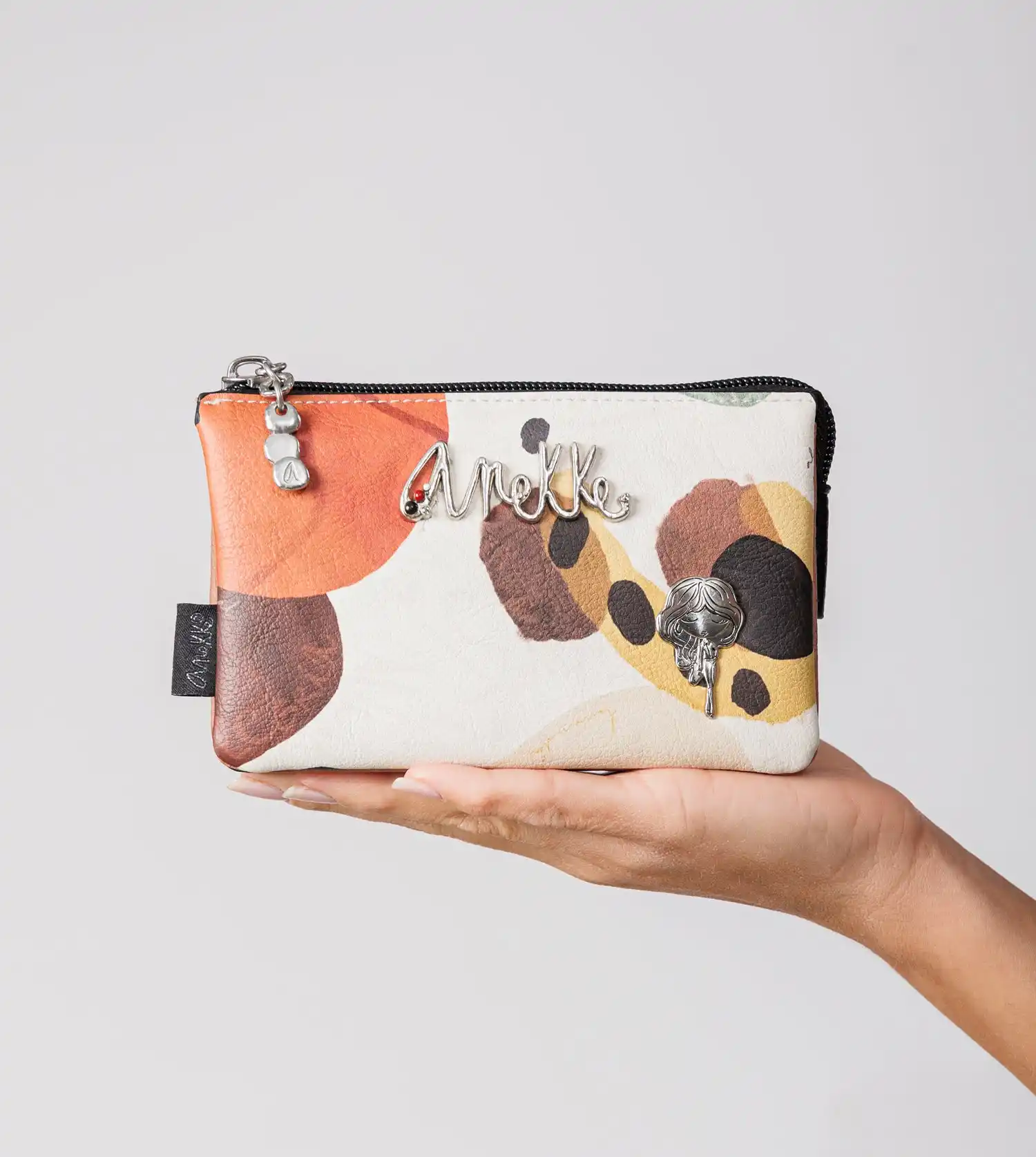 Monedero Anekke Lunares Triple Compartimento