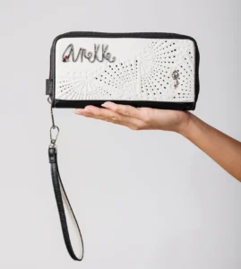 Billetero Anekke Lunares Grande Cremallera RFID
