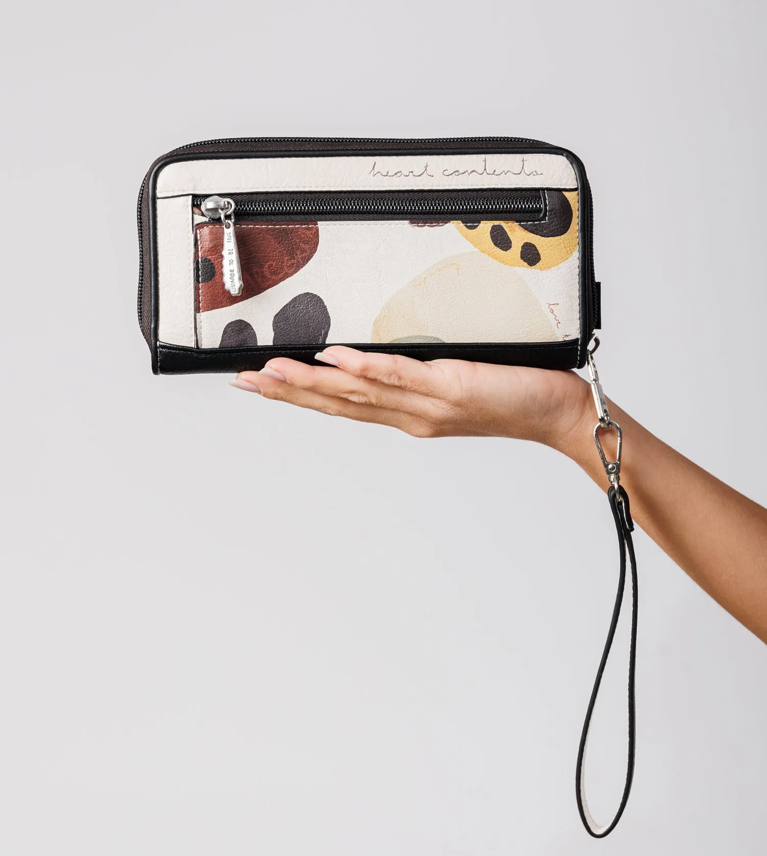 Billetero Anekke Lunares Grande Cremallera RFID