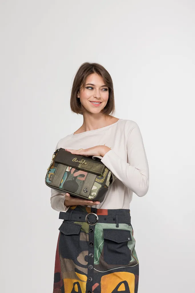 probado42713-570 Bandolera estampada con solapa Anekke Amphora