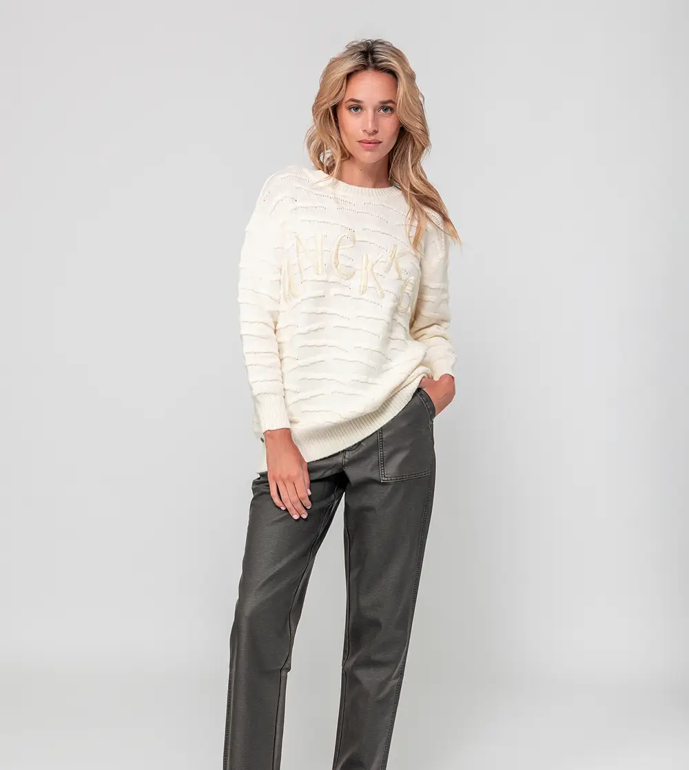 probados 39272-104_1 Modelo rubia con jersey beige de Anekke 39272-104 vista frontal