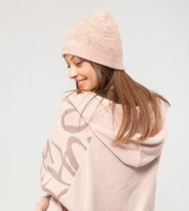 Gorro de punto rosa Anekke