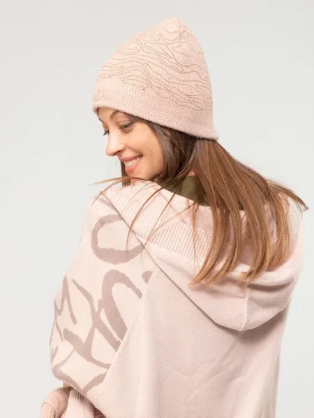 Gorro de punto rosa Anekke