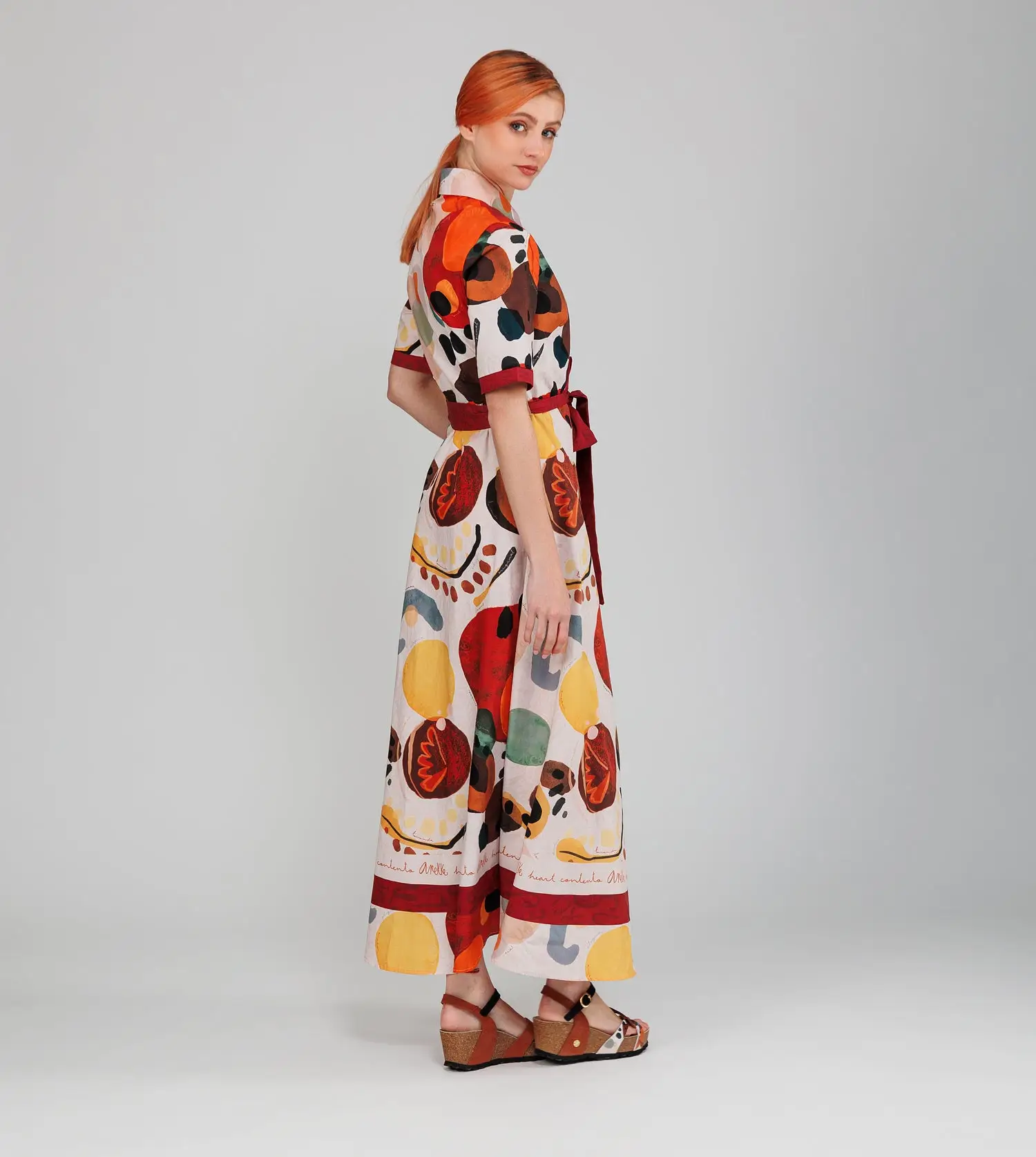 Vestido largo manga corta Anekke Alma