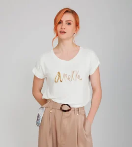 Camiseta manga corta blanca con logo