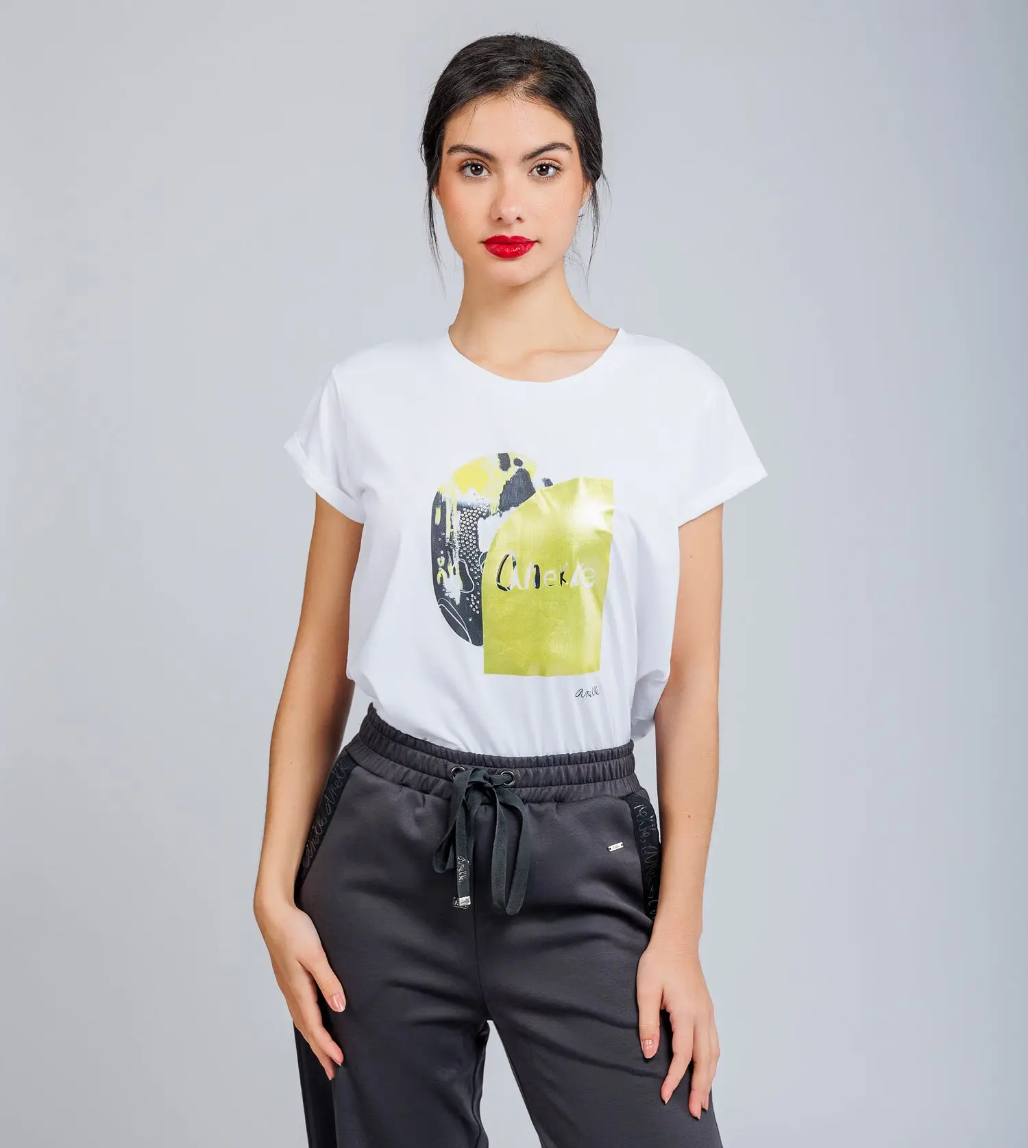 Camiseta manga corta blanca Towanda Anekke