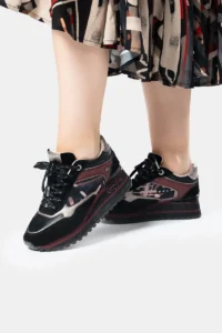 Zapatillas London Antracite burdeos