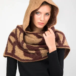 Bufanda con capucha beige Anekke