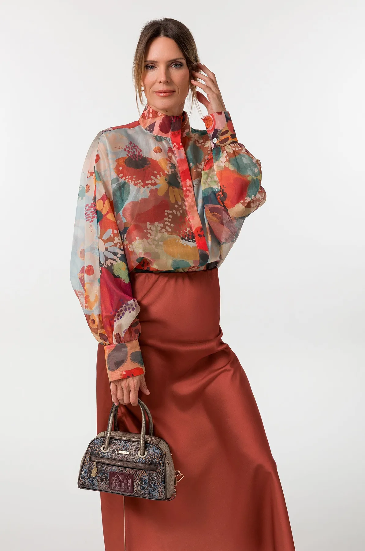 Bolso bowling pequeño Anekke Tulip con bandolera