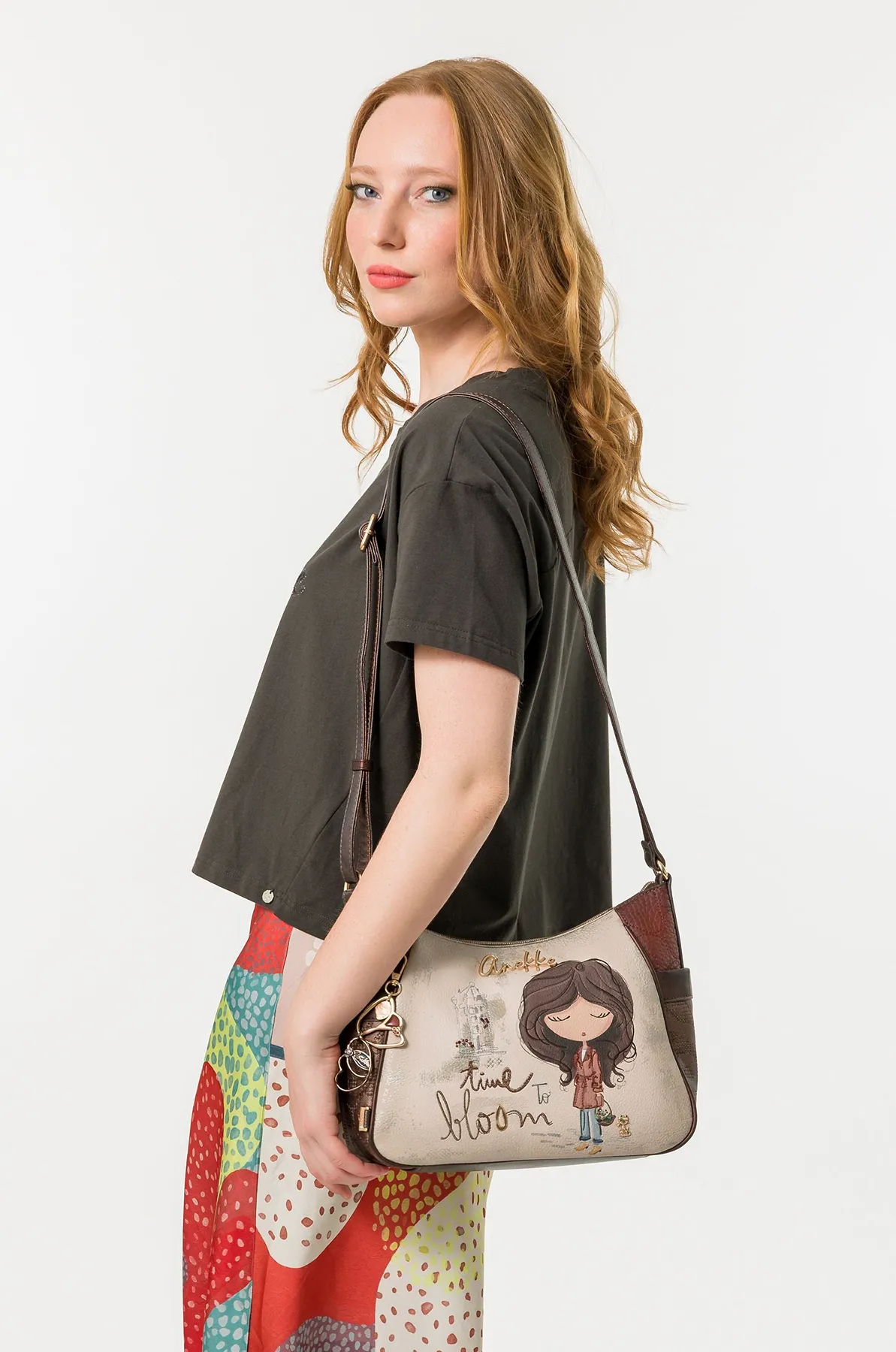 Bandolera grande ovalada Anekke Tulip