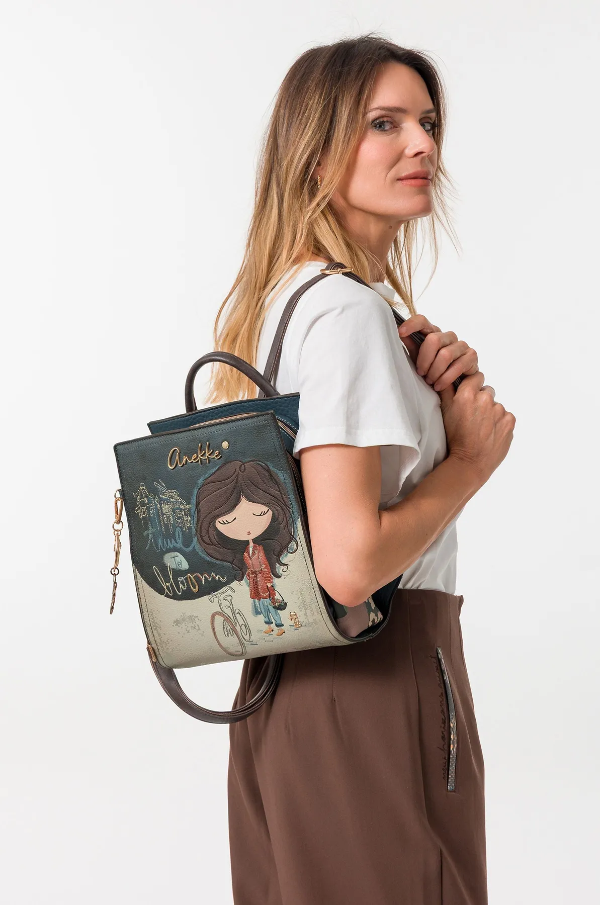 Mochila Anekke Tulip triple compartimento