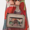 Bolso baguette Anekke Blossom burdeos con bandolera - Thumbnail Image 3