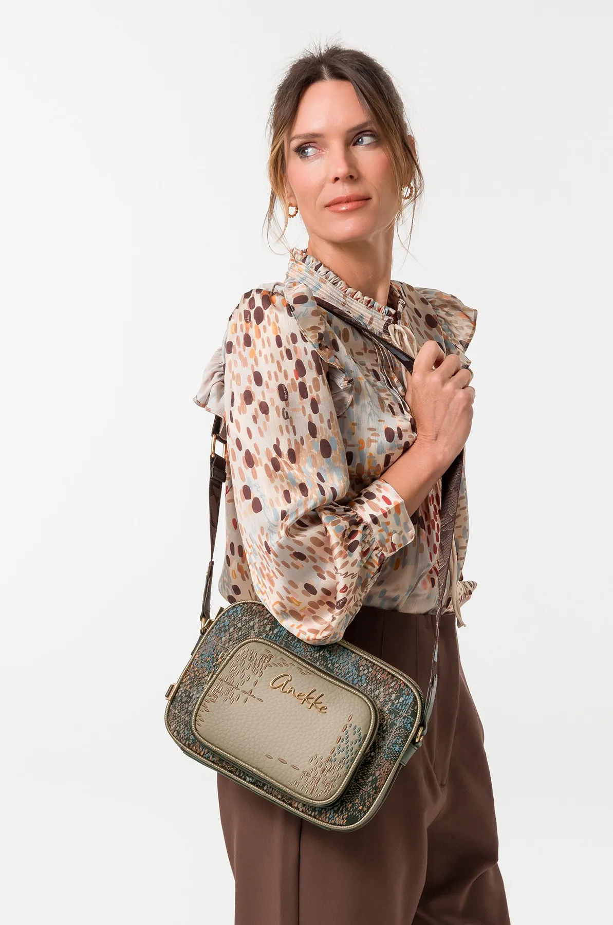 Bandolera Anekke Blossom doble compartimento