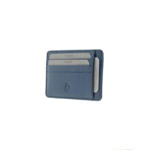 Tarjetero en piel Adapell azul marino